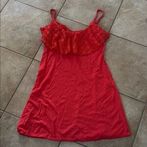 Xhilaration Lace Mini Dress with Spaghetti Straps